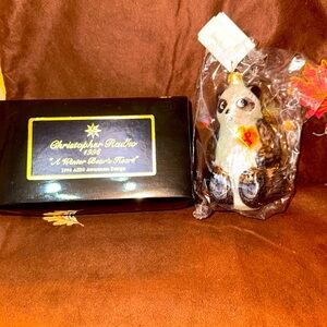 🐈‍⬛ 1996 Christopher Radko “A Winter Bear's Heart” (AIDS Awareness) NWT